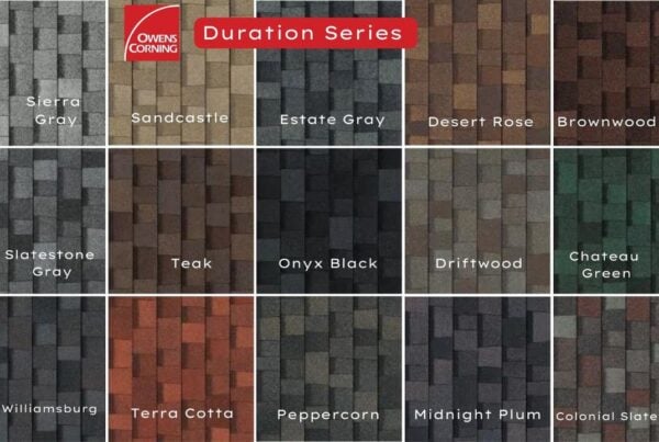 Owens Corning Duration Series Shingle Colors